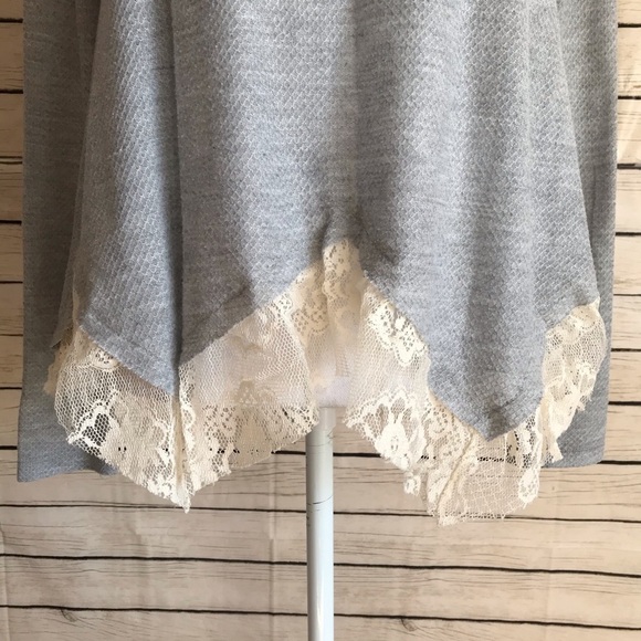 Xhilaration Long Sleeve Lace Trimmed Tee - Picture 2 of 8